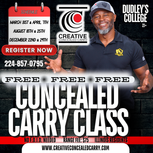 (Dudley’s College)Free Concealed Carry Class (2DAYS MONDAY'S)