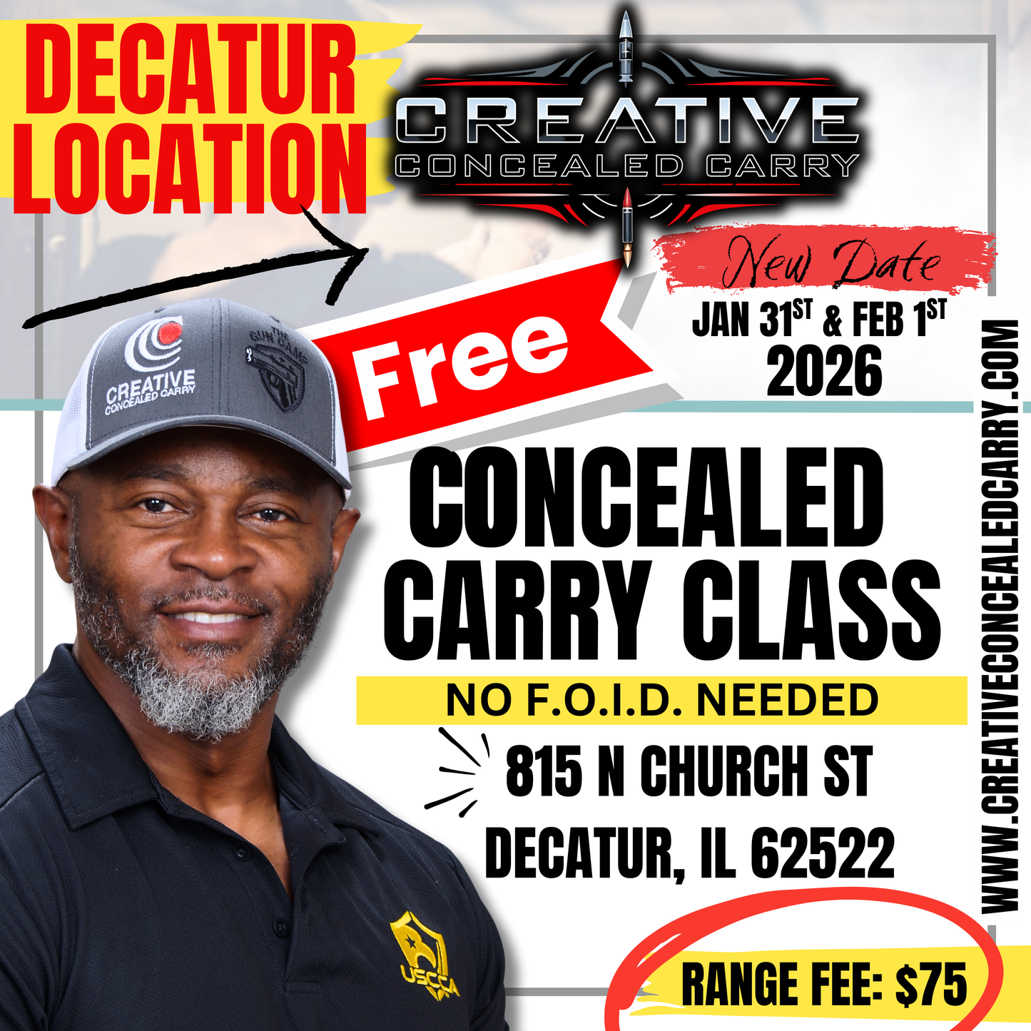 (Decatur Location) FREE Illinois Residents Concealed Carry Class (2DAYS SAT & SUN)